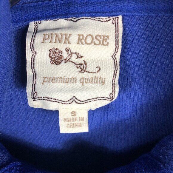 Pink Rose Girls Blue Hoodie LOL Velour Premium Quality Size Small - Picture 15 of 16